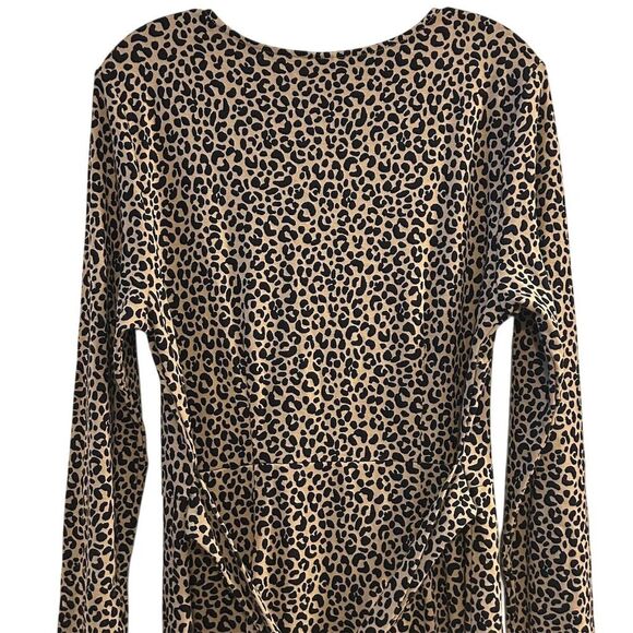 Old Navy Women's Leopard Print Long Sleeve Dress Size L - Picture 4 of 15